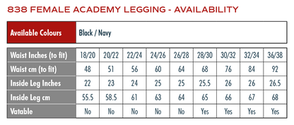 GIRL ACADEMY STRETCH LEGGING BLACK